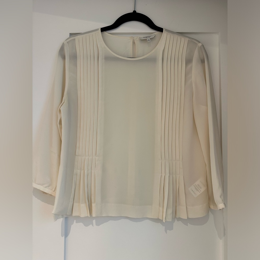 Aritzia Babaton Kenneth Blouse in Pearl Size Small